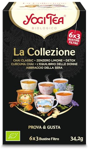 Yogi Tea - La Collezione, 6 Tè con 3 bustine per confezione, 18 bustine ideali come regalo