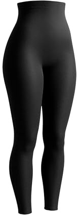 SHAPERMINT High Waisted Tummy Control Compression Leggings for Women - Petite to Plus Size Womens Leggings Non See Through Black