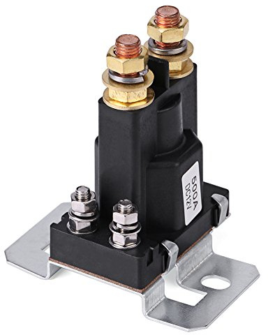 Yanmis Relé automático, 12V DC 500A Relé de Arranque de Alta Corriente Contactor de Arranque automático Relé de Corriente Pesada para encender