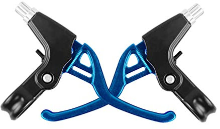 MEXITAL Fahrrad Bremshebel, Fahrradbremsgriff Bremshebel aus Aluminiumlegierung, Universelle Handbremshebelbremse für Mountainbike-Fahrräder,Gelten für Rennrad MTB BMX 2,2 cm Durchmesser zsc1- blue
