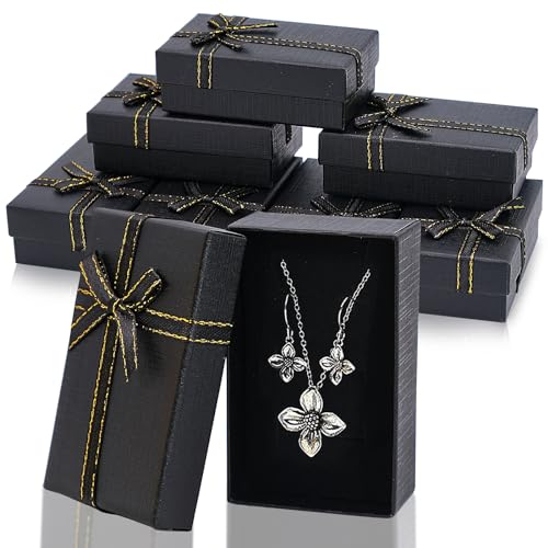 Fahibin 24pz Scatoline Regalo per Gioielli, Colorate Scatoline per Gioielli Cartone,Scatoline Cartone Porta Anello Per collane, anelli, ciondoli, gemelli e bracciali 8CM*5CM*1.5CM