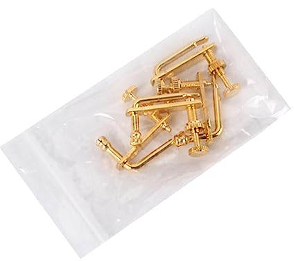 Toyvian 4 Stück Violinsaiteneinsteller Feinstimmer Metall Goldfarben Präzise Für Violine Mit Rillendesign Leicht Montierbar Hochglänzend Instrumentenfreundlich