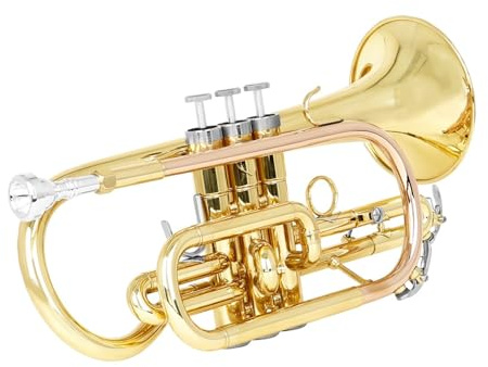Instrument de Trompette Cornet Si Bémol Laiton Bronze Phosphoreux Variateur Trompette De Poche Trompette Mini Trompette Trois Tons
