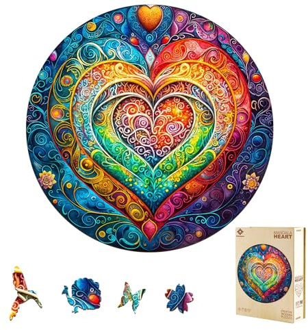 Hakumata Puzzle en bois pour adultes - Puzzle en bois de 300 pièces - Boîte cadeau - Décoration murale et cadeau pour amis et familles (14 ans+)