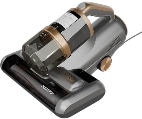 Dustro Dx6 Pro Anti-Mite Mattress Vacuum Cleaner 14,000 Pa Suction Uv Led Sterilization 60°C Heat In 5 Sec Dual Tapping Brushes Low Noise ≤82 Dba, 5m Cord Lightweight 2.5kg
