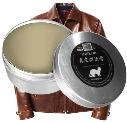 Mink Oil Leather Cream - Nourishing Care Balm, Long Lasting Conditioner, Protective Maintenance Tool | Sofas Car Interiors Bags Clothing Saddles Shoes Softening Restoration Premium Household Use