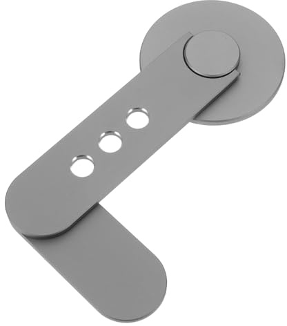 HEATSHAKING Soporte Magnético Ajustable para Portátil y Teléfono Móvil, Soporte Lateral Plegable Base Separable, Color Gris Oscuro, Compatible para Teletrabajo y Videoconferencias