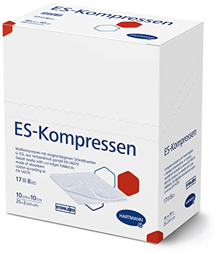 ES KOMPRESSEN steril 10 x 10 cm 8fach, 25 x 2 Stk.