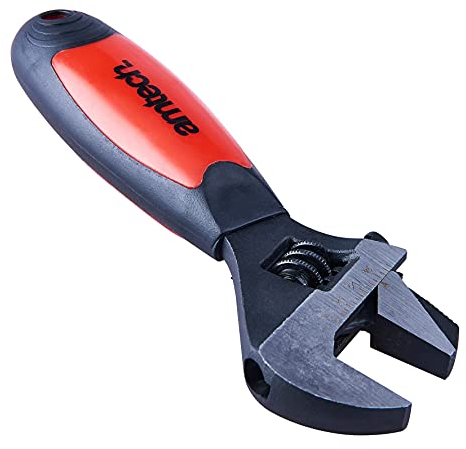 Amtech C1680B 2-in-1 Stubby Pipe Wrench/Adjustable Wrench
