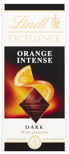 Lindt Excellence Tavoletta di Cioccolato Orange, Formato 100g