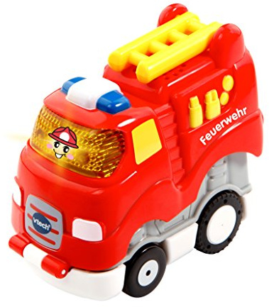 Vtech TUT TUT Baby Flitzer - Press and Go Feuerwehr – Spielzeugauto mit Musik, aufleuchtender Taste und spannenden Geräuschen – Für Kinder von 1-5 Jahren