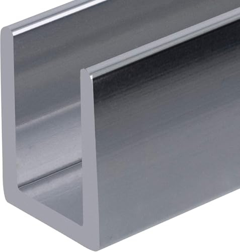 CRL 316 Brushed Stainless Steel Frameless Shower Door Deep U-Channel for 3/8 Thick Glass - 95 in long