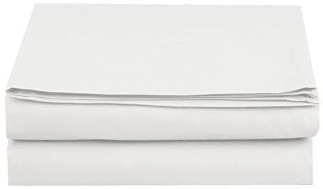 Elegant Comfort Premium Hotel Quality 1-Piece Flat Sheet, Luxury and Softest 1500 Thread Count Egyptian Quality Bedding Flat Sheet, Wrinkle-Free, Stain-Resistant, Queen, White