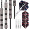 Unicorn 90% Tung 24 g Dart-Set, James Wade, Premier, 90/70% Wolfram, Stahlspitze & Softspitze, 18g bis 24g, Silber/Gelb