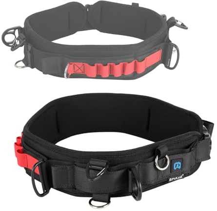 PULUZ Cinturón para Sony cámaras etc. SLR/DSLR accesorios, correa ajustable para Canon la cintura con gancho para colgar accesorios de fotografía, apto fotógrafos al aire libre, Máx ajustable 49
