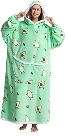 LATH.PIN Übergroße Decken Hoodie Lang Unisex Oversized Wearable Blanket Hoodie Damen Decke Sweatshirt Decke Einheitsgröße