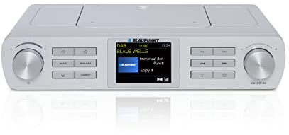 Blaupunkt KRD 100, Bluetooth Kitchen Radio with DAB+, Undermount Radio, DAB Plus, FM, Multidisplay, Digital Radio with Clock, LED Light, 2 Back Timer, Workshop Base Cabinet Radio, Silver