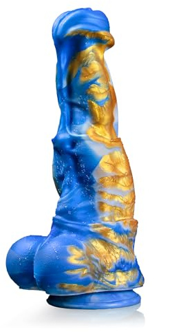 Dildo di cavallo - Grande dildo realistico in silicone con potente ventosa, pene di cavallo spesso per punto G, giocattolo sessuale con plug anale per donne e uomini gay (D219XXL)