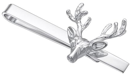 Asienice Silber Krawattennadel Hirsch Tier Krawattenklammer Kupfer Herrenschmuck Für Männer