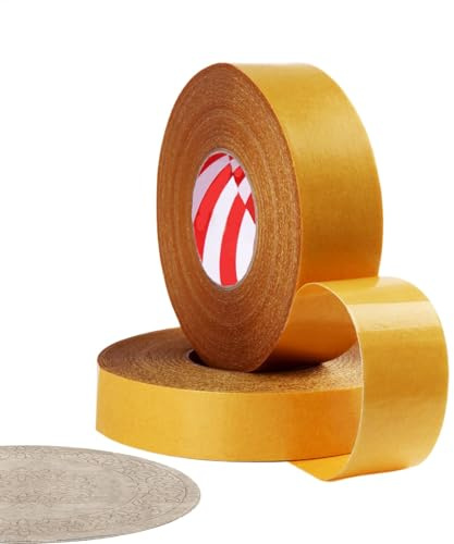 Nastro double face - Tape in tessuto giallo | Tappeto adesivo per montaggio pesante rotolo appiccicoso fisso | nastro biadesivo per tappeti di area | tappeto che tiene la pinza per pipì