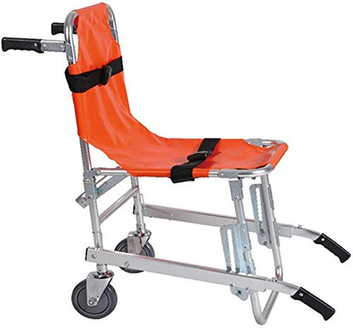 Silla de escalera ligera y plegable para evacuación médica para uso de emergencia, construcción de aleación de aluminio, hebillas de liberación rápida, ideal para operaciones de rescate de ambulancias