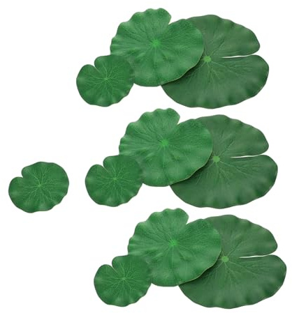 Gatuida 10piezas Nenúfares Artificiales Flotantes Realistas para Piscina Estanque Decoración De Jardín para Peceras Accesorios para Estanques De Agua