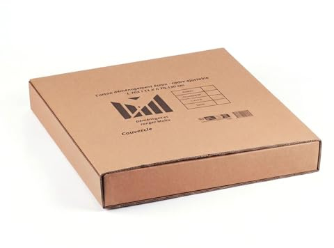 Carton de Déménagement Ajustable pour Écran et Cadre, Double Cannelure, 70 x 11 x 70-130 cm, Recyclable