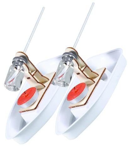 iplusmile 2 Ensembles Kit Modèles de Bateau à Vapeur DIY Éducatif pour Garçon Fille Matériaux Robustes et Faciles à Assembler pour Expérience d'apprentissage et Travail Manuel