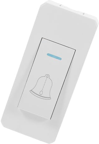 LALADEFIEE High Power Wired Doorbell Switch Push Button for Front Door Indoor Use with Traditional Chime Cover, Wall Mounted Control for Home and Office Access