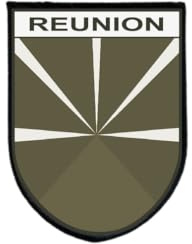 Ecusson Patch Drapeau camo Ile de la Reunion Tactique Imprime Brode Auto-Agrippant
