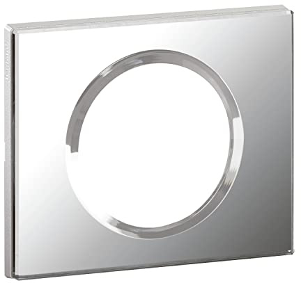 LEGRAND - Plaque Céliane - Plaque de Finition pour Prises et Interrupteurs Céliane - 1 Poste - Verre Miroir