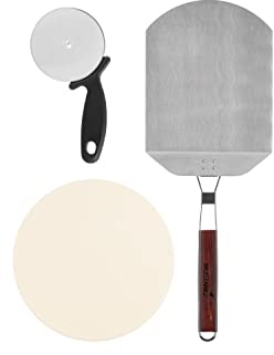 Grillpaul Mustang - Set per pizza con pala per pizza, pietra per pizza e tagliapizza