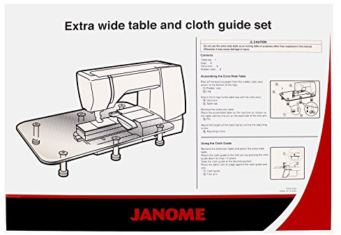 Janome Extra Wide Table with Cloth Guide for MC8900, 8200, 7700 & More! Sewing Machine Table