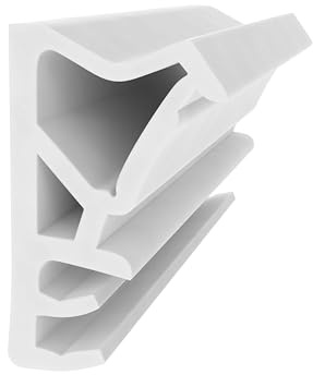 Flügelfalzdichtung für Holzfenster und Türen - Weiß - 15 Meter - 11,7 mm Falzhöhe - 5 mm Nutbreite - Fensterdichtung Holz - Dichtungsprofil Flügelrahmen