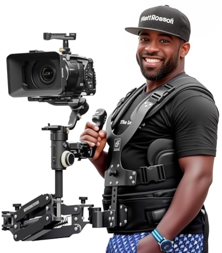 DF DIGITALFOTO Thanos Pro Video Camera Gimbal Support Vest Stabilizer System with Adapter Arm 5.5-26 lbs Compatible with ZHIYUN Crane 3S/FeiyuTech Scorp Pro DJI RS3/RS 3 Pro/RS4/RS5 Gimbal
