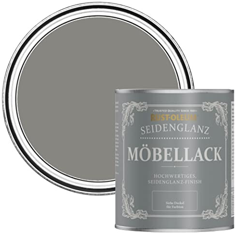 Rust-Oleum Grey Furniture & Skirting Board Paint in Satin Finish - Art School 750ml