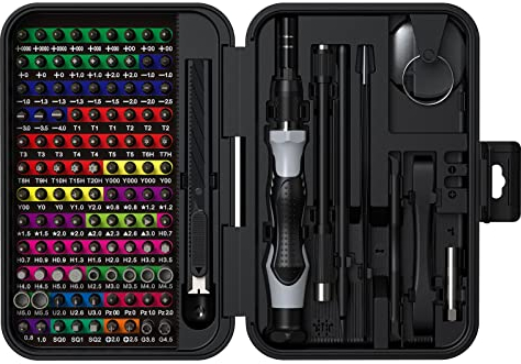 132 en 1 Tournevis de Precision,Portable Kit, Magnétique Outils de Réparation Pour Réparer Smartphone,Ordinateur,Tablette,Lunettes,Montre,Petits Appareils Ménagers