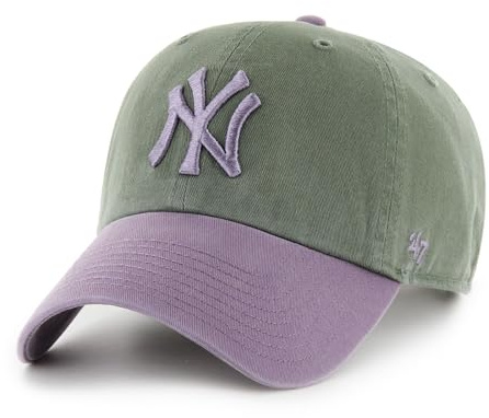 '47 New York Yankees MLB Clean Up Two Tone Grün Lila Verstellbare Cap One-Size