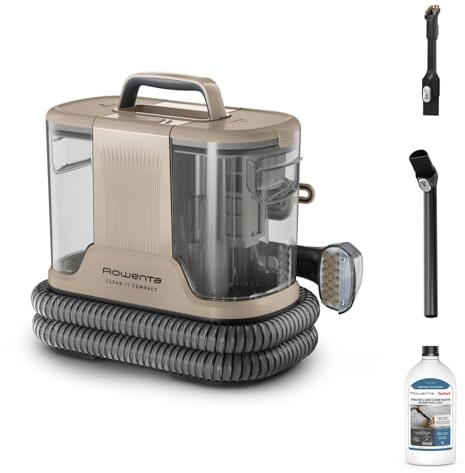 Rowenta Clean It, Smacchiatore, Rapido/Semplice, Sporco di Animali, Compatto, 400 W, Colore Dune, IN3010