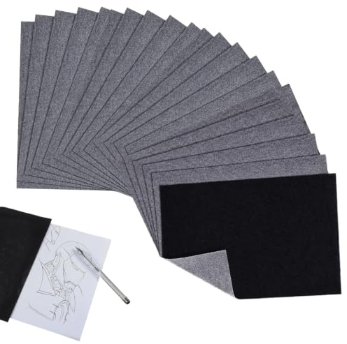 Papel De Calco A4 Pack De 100 Hojas De Papel Transferencia, Papel Carbón Y Papel Grafito para Proyectos De Bricolaje, Manualidades, Arte Y Decoración，para Transferir Dibujos Y Diseños sobre Madera