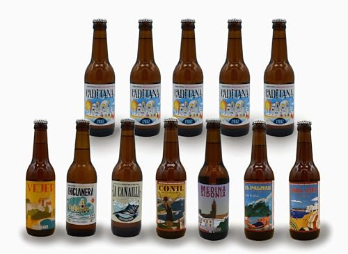 Blanca y Verde - Edición Andaluza - Pack Cerveza Artesanal Lager estilo Pilsen (12 x 0,33l) Producto de Cádiz.