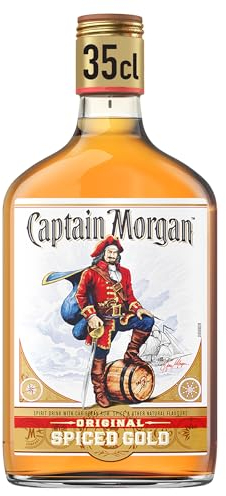 Captain Morgan Original Spiced Gold | 35% vol | 35cl | Caribbean Rum Based Spirit Drink with Spice | Vanilla Flavours & Brown Sugar | Recommended for Drinks or a Spiced Rum Cocktail