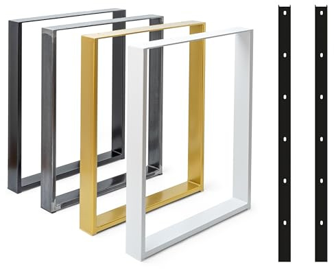 Magnetic Mobel Set de 2 Pieds de Table Pied de Meuble Pied de Table à Manger avec par Acier Industriel (90x72 cm)