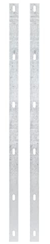 Alberts 646134 Set Flacheisen Step² | Stahl roh, feuerverzinkt passiviert | Länge: 1020 mm | Breite: 40 mm | 2er Set