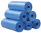 Ponpong Sacs Poubelles 30l Poubelle Rectangulaire, Bleu, 120 Unités / 6 Rouleaux