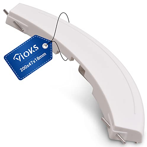 VIOKS Maniglia per porta 200 x 47 x 18 mm, colore bianco, ricambio per Bosch Siеmens 266751 00266751 – Maniglia apriporta con assi per lavatrice, porta e Bosch Maxx 7 Sensitive maniglia porta Bоsch