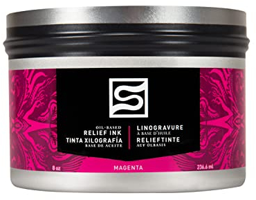 Speedball Oil Relief Ink, 8-Ounce, Turquoise, for Block Printing