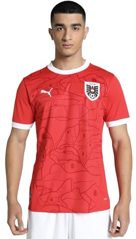 PUMA Österreich 2024 Fußball Heimtrikot Herren, Rot, XXL