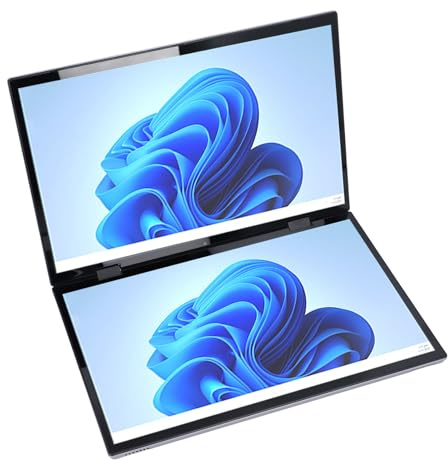 Bewinner Computadora Portátil 2 en 1 con Pantalla Táctil 14, Diseño Plegable y Apilable, IPS 2.2K 60Hz, Compatible con Celeron 12ª Generación, Cuatro Núcleos, Cargador Europeo