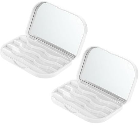 BELLIFFY 2stücke Tragbare False Eyelash Case Magnetische Aufbewahrungsbox Für Künstliche Wimpern Leichtes Kompaktes Design Für Wimpernstylistin Und Makeup Organizer